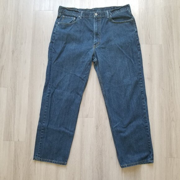Levis Jeans Men 42 x 32 Blue 550 Relaxed Baggy Loose Medium/Dark Wash Red Tab - Picture 1 of 11